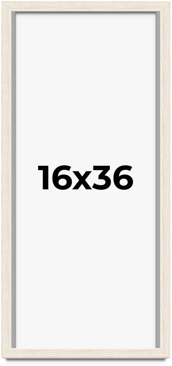 16x36 Barnwood Shadow Box Picture Frame with UV-Resistant Acrylic & Acid Free Backing, Available in 2 Finishes - Black and White